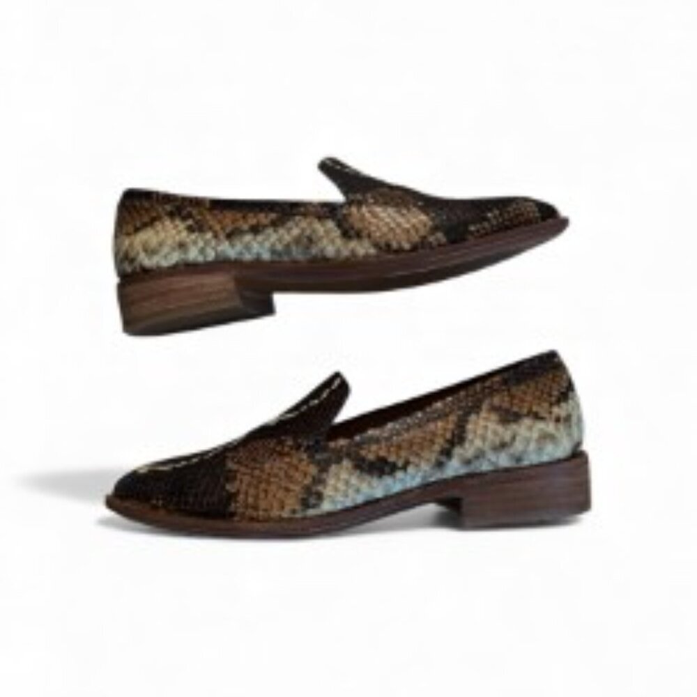 Madewell The Frances Snakeskin Loafer 6.5